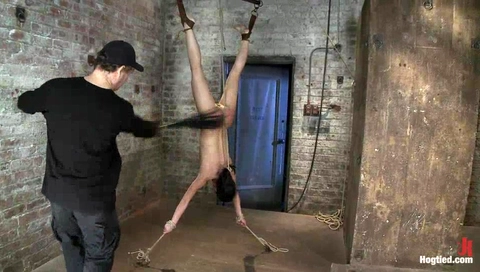 Inverted, Elbows Bound, Severely Arched Back Brutal Crotch Rope, Massive Screaming Orgasms Epic - Kink