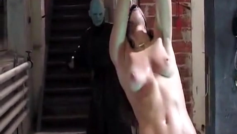 Naked woman whipped