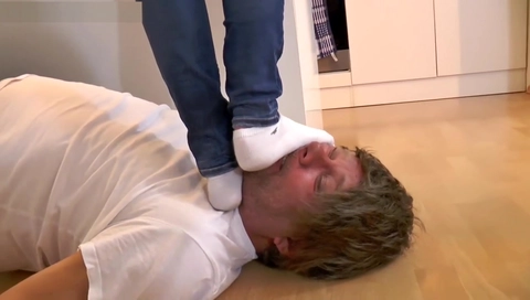 Throat Trampling in Socks