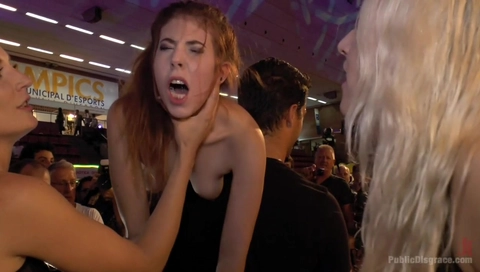 Little Whore Draws A Huge Crowd - PublicDisgrace