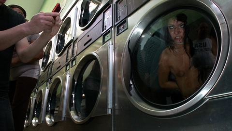 Filthy Whore Fucked At The Laundromat - PublicDisgrace