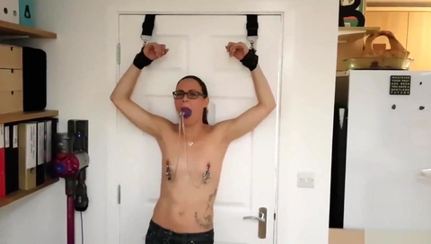 Nipple Clamp Gag - Don't let go!