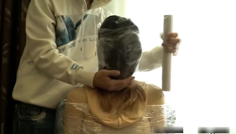 Asian Pantyhose Encasement Bondage