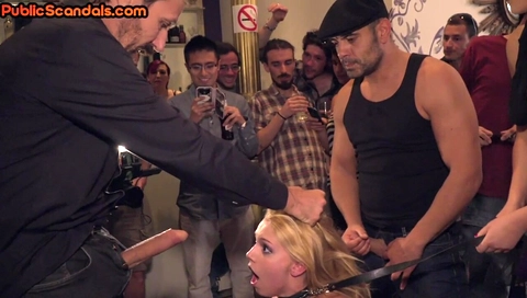 BDSM anal babe public fucked in 3some after outdoor anal