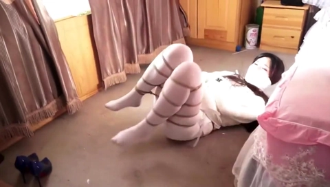 Chinese Girl In Straitjacket Bondage