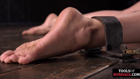 Submissive 19yo in bondage dominated by BDSM perverted male