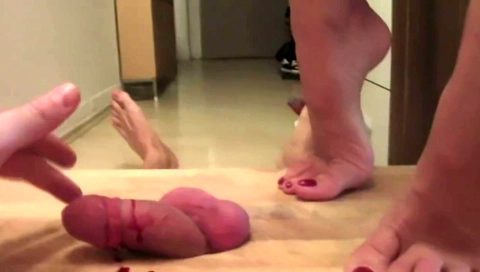 Barefoot Cockbox Trample