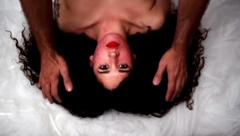Girl self breathplay bagging