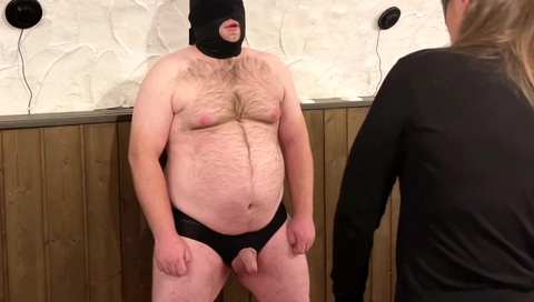 Female Domination. Ballbusting While He Stands And Endures Submissively