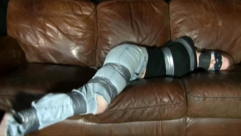 Tape-tied, Tape-gagged, Mourh-wrapped, Blindfolded