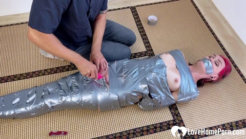 Completely Duct-Taped, I Tease and touch her