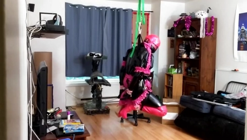 Sissys' Self Bondage Suspension