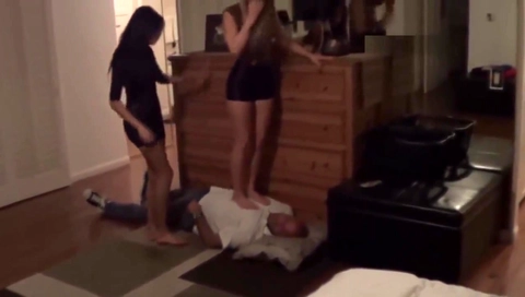 Femdom Barefeet Trampling
