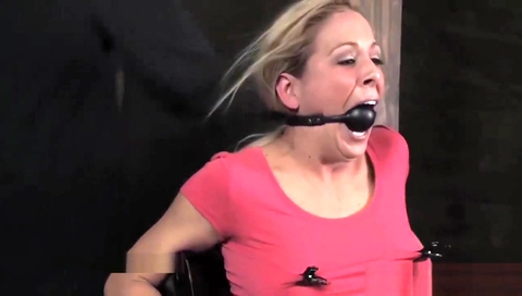 Cherie DeVille Bound in a Nipple Torture Predicament