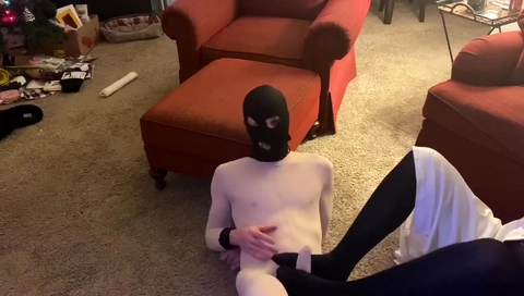 Sissy Wears Bodystocking Gets Tied Up By Sexy Femdom