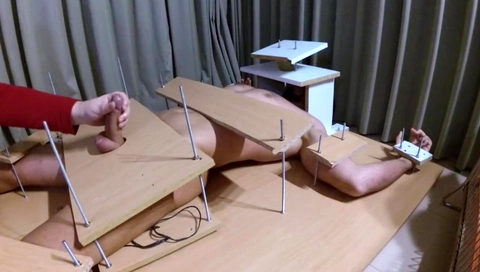 Femdom handjob ruined orgasm with feet torture