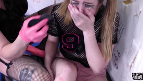 Jessica Kay in lezdom BDSM dildo sucking