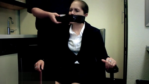 Detective tape gagged