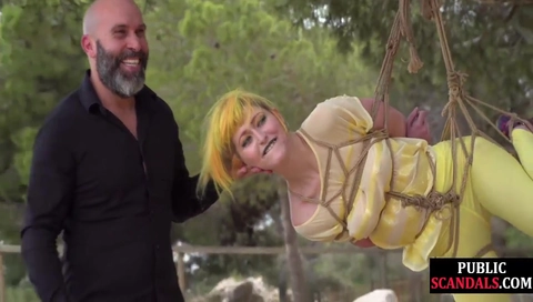 Anal Toyed Outdoors By Dominators In Threesome 6 Min
