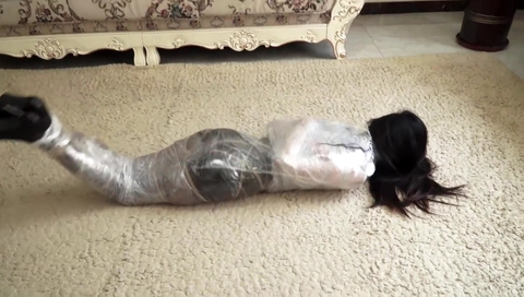 Asian Girl All Wrapped Up