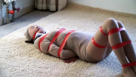 Wrapped in pantyhose