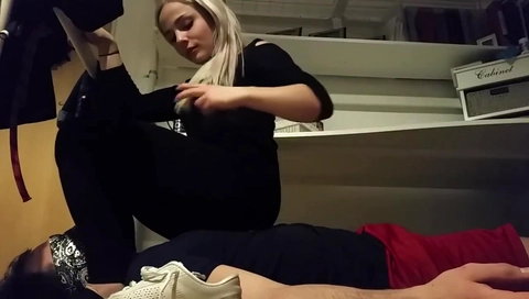 Girlfriend trampling