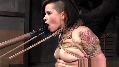Bigtits sub restrained by sadistic maledom