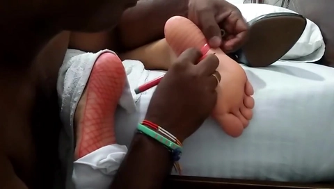 cuting outer layer of the sole